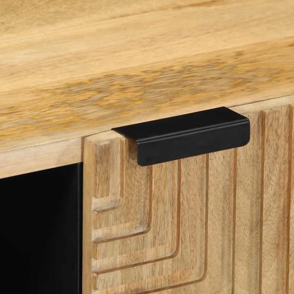 vidaXL TV-benk brun 80x31,5x46 cm heltre mango