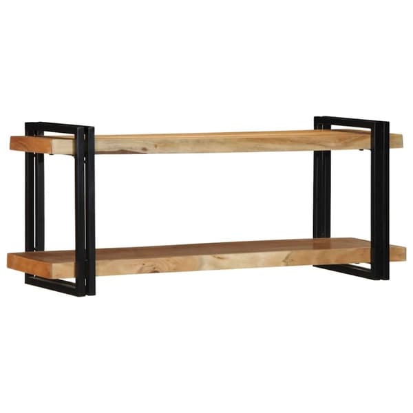 vidaXL væghylde 110x33x45 cm massivt akacietræ