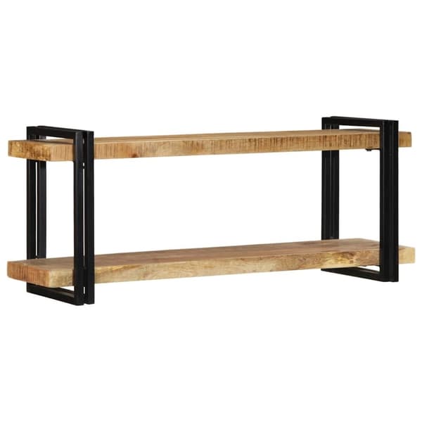vidaXL Seinähylly 110x33x45 cm Massiivipuuta mango