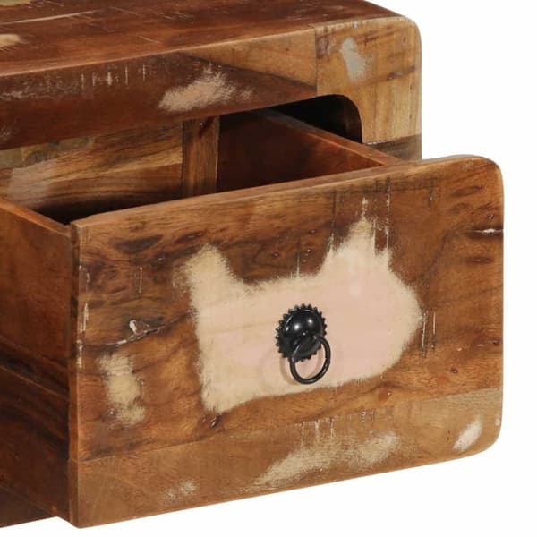 vidaXL Väggmonterat TV-skåp 100x32x25 cm massivt trä återvunnet