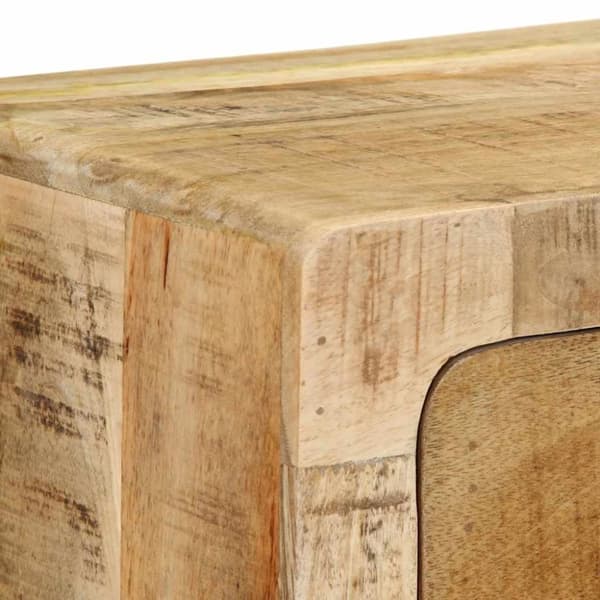 vidaXL Vägghängt TV-skåp 100x32x25 cm massivt trä grov mango