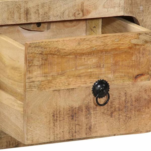 vidaXL Vägghängt TV-skåp 100x32x25 cm massivt trä grov mango