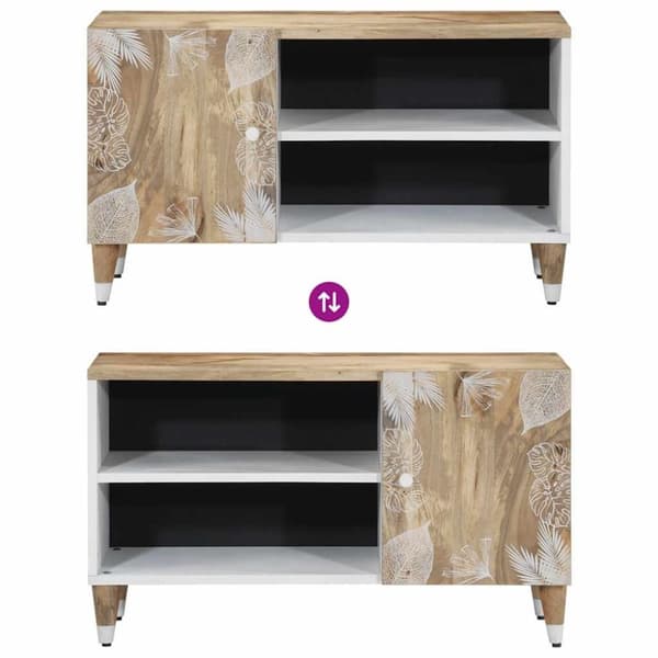 vidaXL tv-bord 80x31,5x46 cm massivt mangotræ