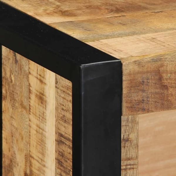 vidaXL tv-bord 80x30x25 cm massivt ru mangotræ