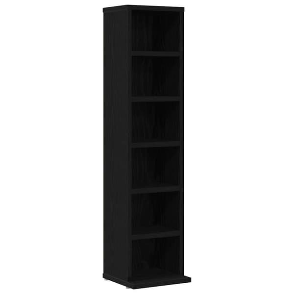 CD-bänk svart ek 21x20x88 cm konstruerat trä