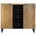 Miniatyrbilde 3 av 11: vidaXL Skjenk brun 90x33x75 cm heltre mango