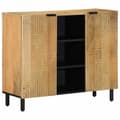 Miniatyrbilde 1 av 11: vidaXL Skjenk brun 90x33x75 cm heltre mango
