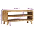 Miniatyrbilde 8 av 10: vidaXL TV-benk 105x46x32 cm grov heltre mango