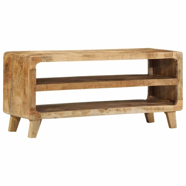 vidaXL TV-benk 105x46x32 cm grov heltre mango