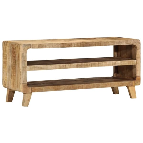 vidaXL TV-benk 105x46x32 cm grov heltre mango