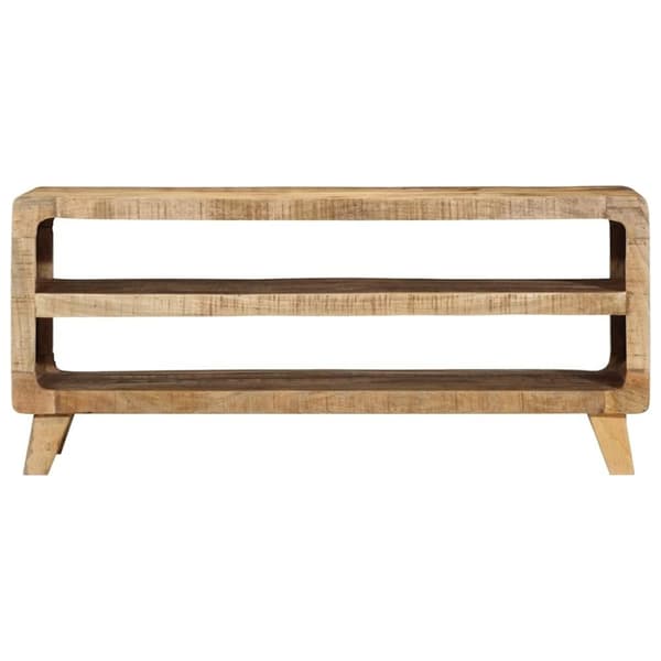 vidaXL TV-benk 105x46x32 cm grov heltre mango