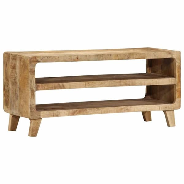 vidaXL TV-benk 105x46x32 cm grov heltre mango