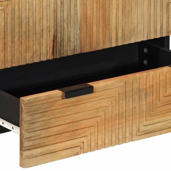 vidaXL Highboard brun 60x33x100 cm heltre mango