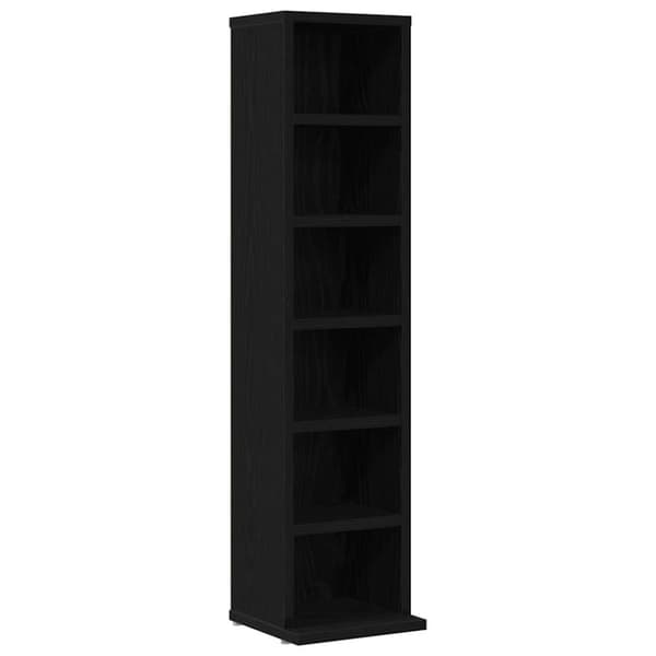 vidaXL CD-skap svart eik 21x20x88 cm konstruert tre