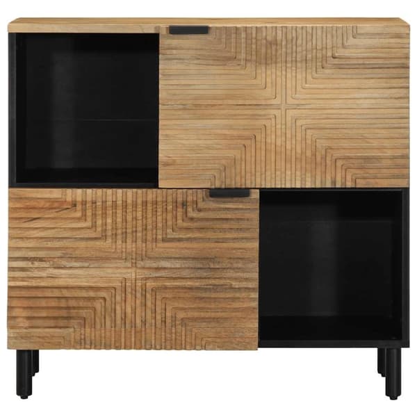 vidaXL skænk 80x33x75 cm massivt mangotræ brun