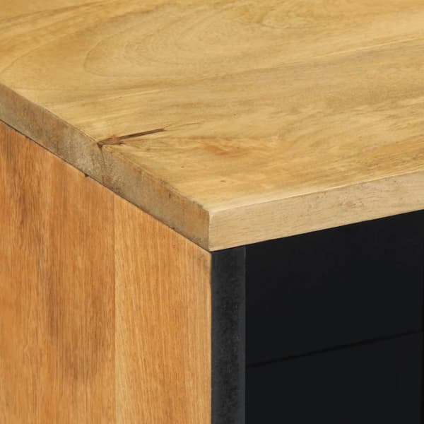 vidaXL skænk 80x33x75 cm massivt mangotræ brun