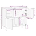 Miniatyrbillede 11 af 11: vidaXL skænk 80x33x75 cm massivt mangotræ brun