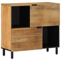 Miniatyrbillede 1 af 11: vidaXL skænk 80x33x75 cm massivt mangotræ brun