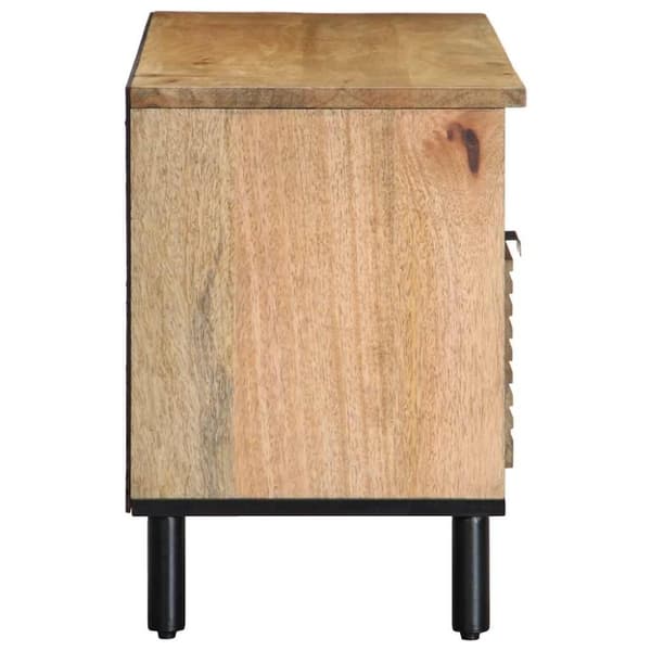 vidaXL TV-benk brun 100x33x46 cm heltre mango