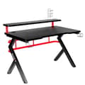 Miniatyrbild 1 av 4: HUZARO HERO 5.0 Gaming Desk Röd, 120x60x69,5cm, PC-skrivbord, Dator, Speldator, Dryckekorg, Hörlurskrok