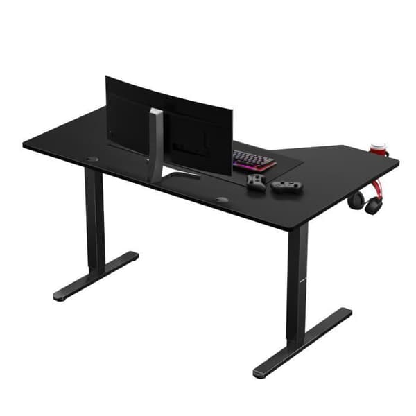 Skrivbord Steg- och Sittande - HUZARO - HERO 9.1 - Elektrisk - Ergonomisk - Svart