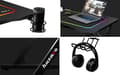 Miniatyrbild 3 av 4: Bureau gaming - HUZARO - HERO 1.8 - Svart - MDF Kolfiber - Modern design