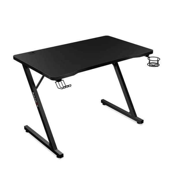 Bureau gaming - HUZARO - HERO 1.8 - Svart - MDF Kolfiber - Modern design Svart