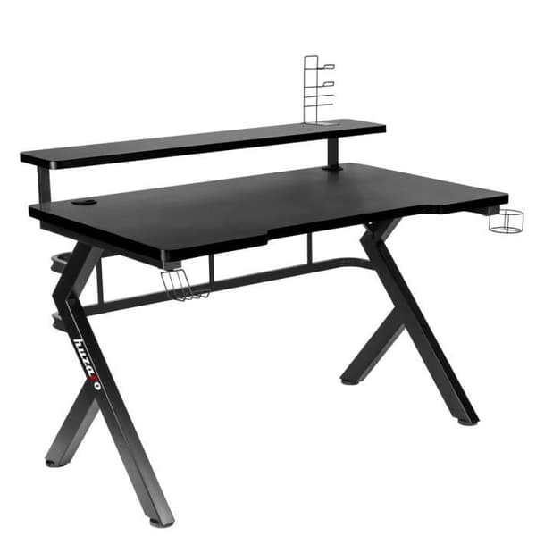 Spelbord - HUZARO - HERO 5.0 - Dryckekorg - Hörlurskrok - 120x60x69,5cm Svart