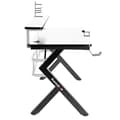 Miniatyrbild 2 av 4: HUZARO HERO 5.0 Gaming Desk Vit, 120x60x69.5cm, PC-skrivbord, Dator, Gaming PC, Dryckekorg, Hörlurskrok