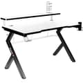 Miniatyrbild 1 av 4: HUZARO HERO 5.0 Gaming Desk Vit, 120x60x69.5cm, PC-skrivbord, Dator, Gaming PC, Dryckekorg, Hörlurskrok