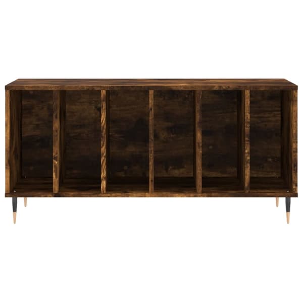 Stereobänk rökfärgad ek 100x38x48 cm konstruerat trä