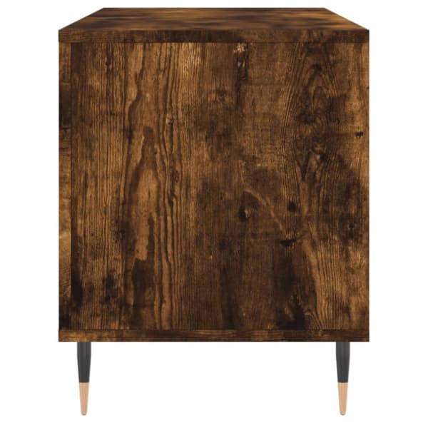 Stereobänk rökfärgad ek 100x38x48 cm konstruerat trä