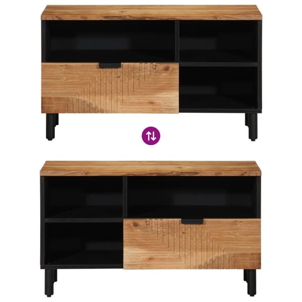 vidaXL TV-kaappi 80x33,5x46 cm Täysi Akaasiapuu