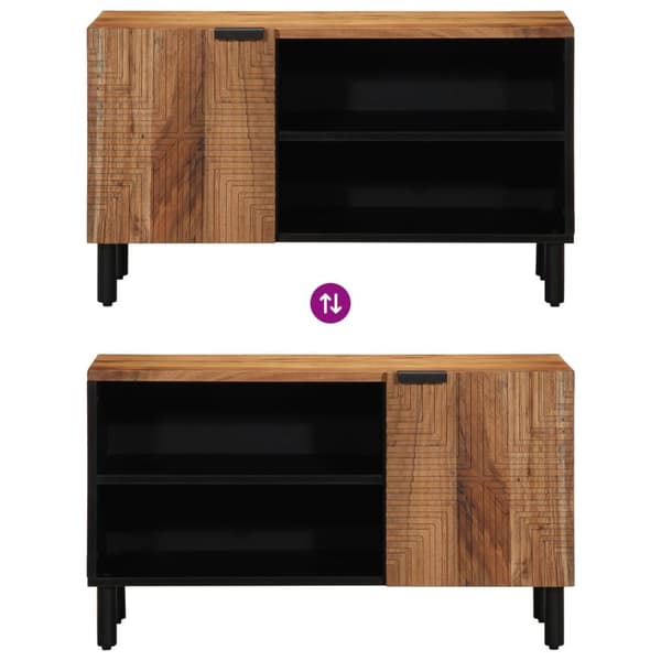 vidaXL TV-benkskap 80x31,5x46 cm Massivt akasietre