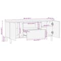 Miniatyrbilde 11 av 11: vidaXL TV Cabinet 105x33,5x46 cm Solid Wood Acacia