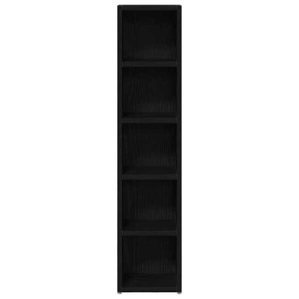 vidaXL CD-reoler 2 stk. 21x16x93,5cm konstrueret træ sort egetræsfarve
