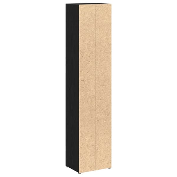 vidaXL CD-reoler 2 stk. 21x16x93,5cm konstrueret træ sort egetræsfarve
