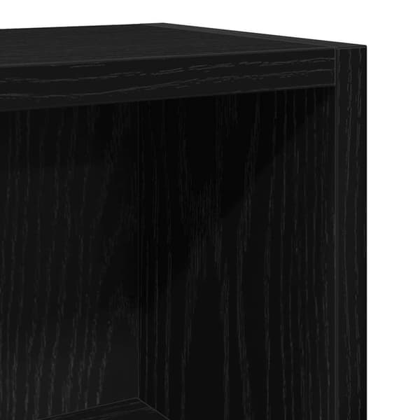 vidaXL CD-reoler 2 stk. 21x16x93,5cm konstrueret træ sort egetræsfarve