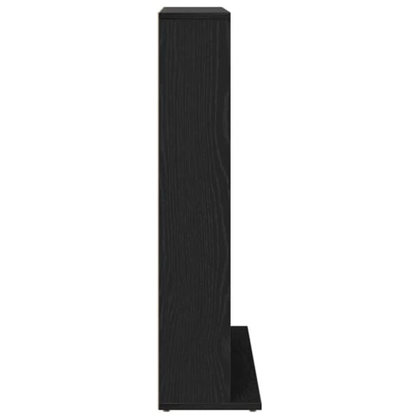 vidaXL CD-bänk svart ek 100,5x23x89,5 cm konstruerat trä