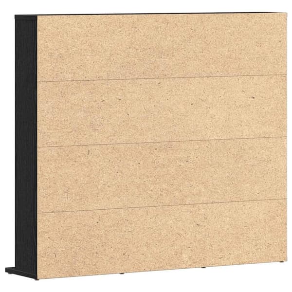 vidaXL CD-bänk svart ek 100,5x23x89,5 cm konstruerat trä