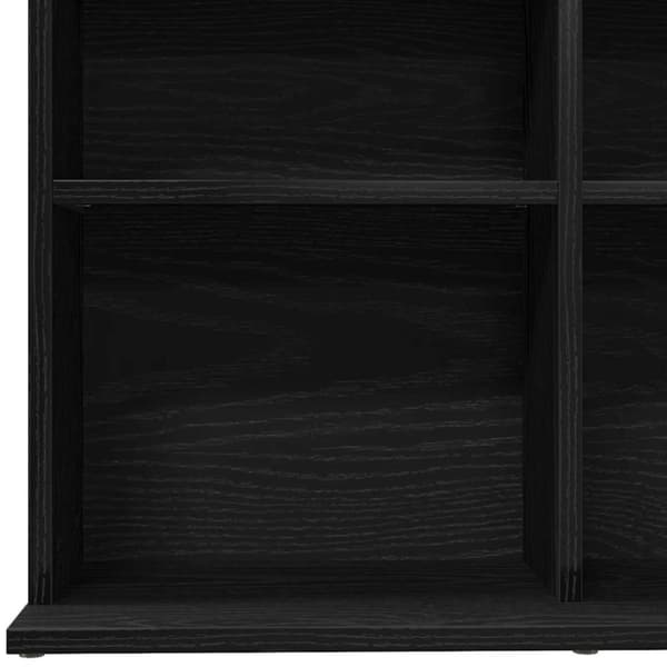 vidaXL CD-bänk svart ek 100,5x23x89,5 cm konstruerat trä