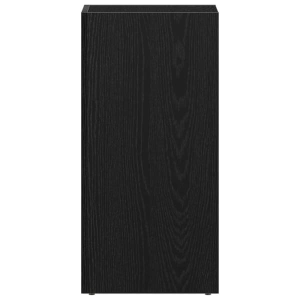 vidaXL LP Oppbevaringsboks svart eik 71x34x36 cm konstruert tre
