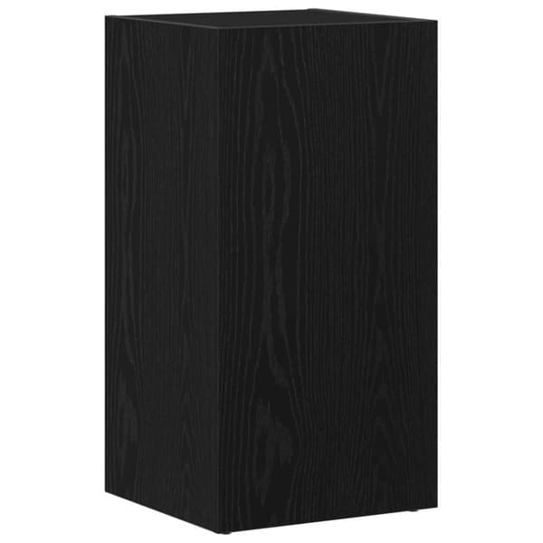 vidaXL LP Oppbevaringsboks svart eik 71x34x36 cm konstruert tre