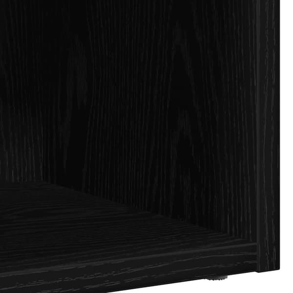 vidaXL LP Oppbevaringsboks svart eik 71x34x36 cm konstruert tre