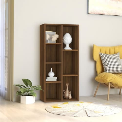 Bokhylla brun ek 50x25x106 cm