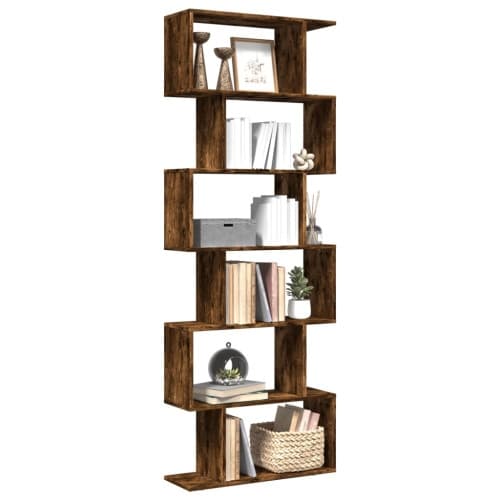 Bokhylla/Rumsavdelare 6 hyllplan 70x24x193 cm konstruerat trä