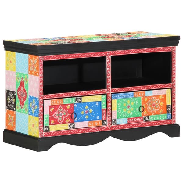 TV-bänk i flera färger 80x35x50 cm av massivt mangoträd