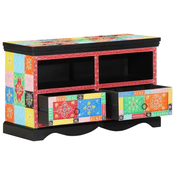 TV-bänk i flera färger 80x35x50 cm av massivt mangoträd