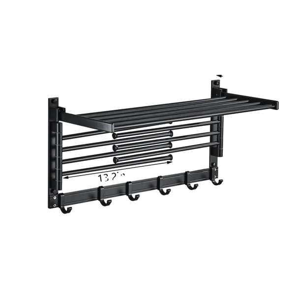 Væghængt Håndklædestang, Space Aluminium, 20 kg Belastningsevne,Sort
