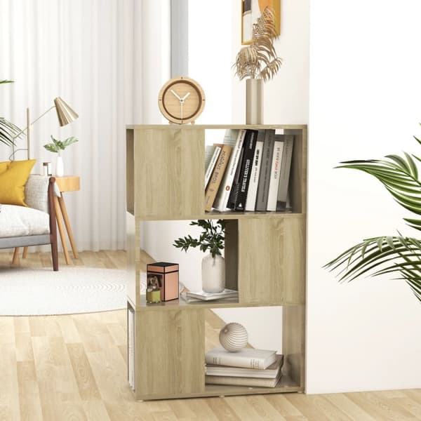 Bokhylla/Rumsavdelare sonoma-ek 60x24x94 cm konstruerat trä
